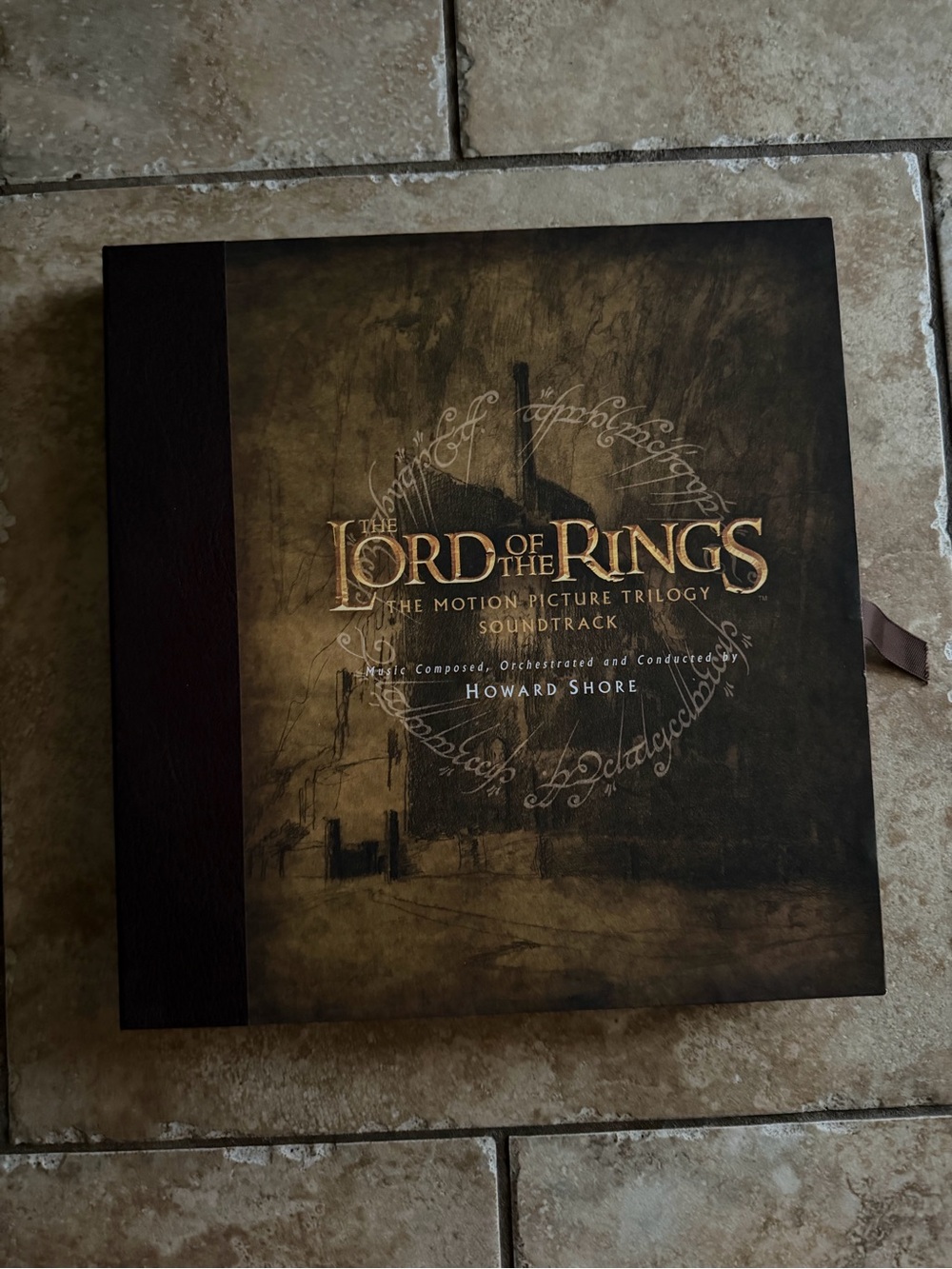 The Lord of the Rings Motion Picture Trilogy Soundtrack Box Set - Brown/Gold